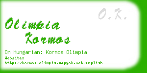 olimpia kormos business card
